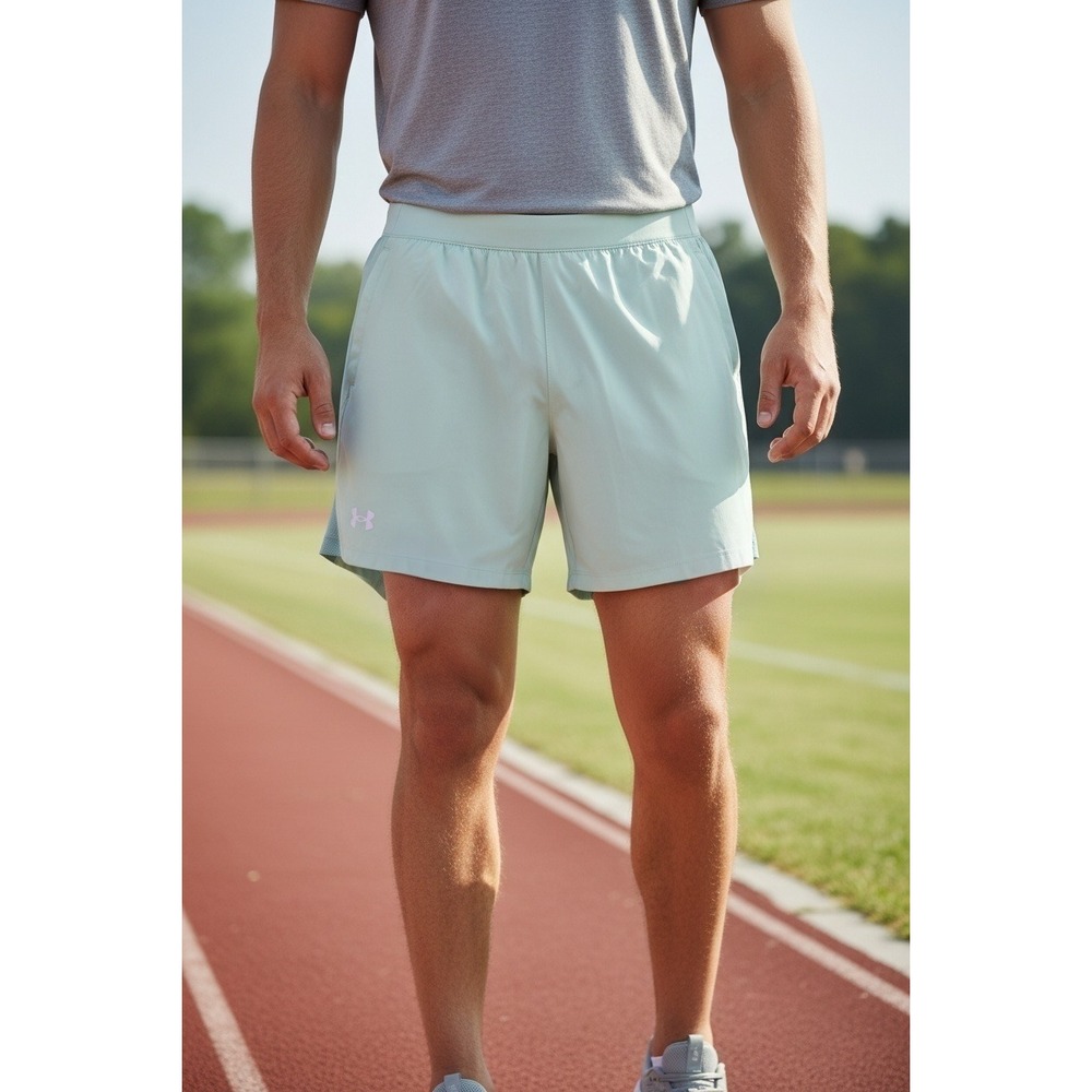 Under Armour Running Avy Green Speed Pocket 7in Fitted Shorts Size XXL NWT